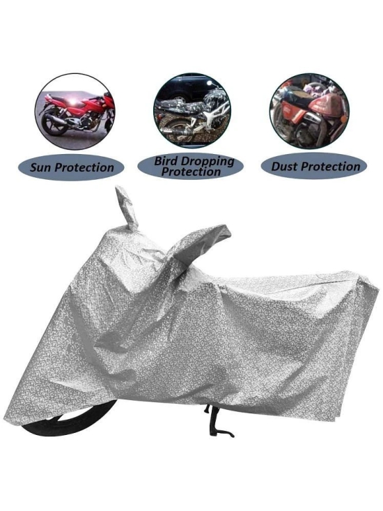 Auto Hub Bike Body Cover for Royal Enfield Bullet 350 ( Pack of 1 ) , Silver - Silver