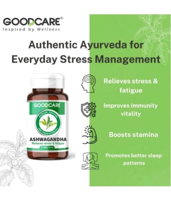 GOODCARE (From the house of Baidyanath) Ashwagandha Caplets | Stress Relief, Promotes good sleep, Improves Strength, Energy & Wellness - 60 Tablets