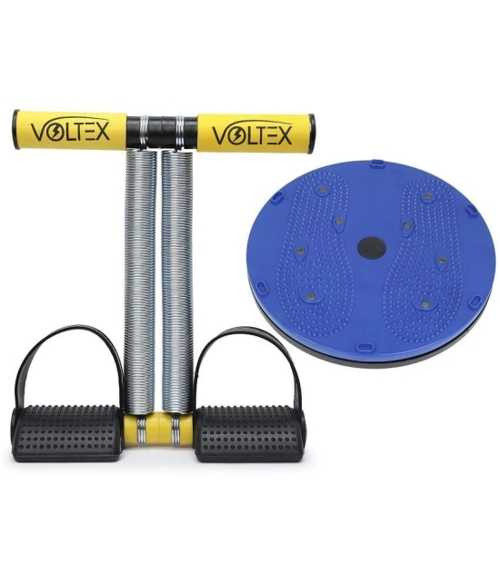 VOLTEX  Yellow Double Spring Tummy Trimmer With tummy twister for Abs Exerciser,Body Toner and Fat Buster| For Men and Women - Multi Color