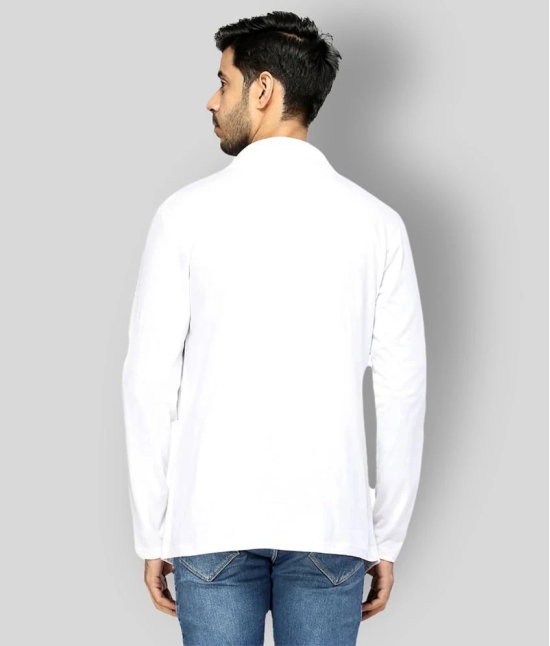 Glito White Shawl Neck Sweater Single - None