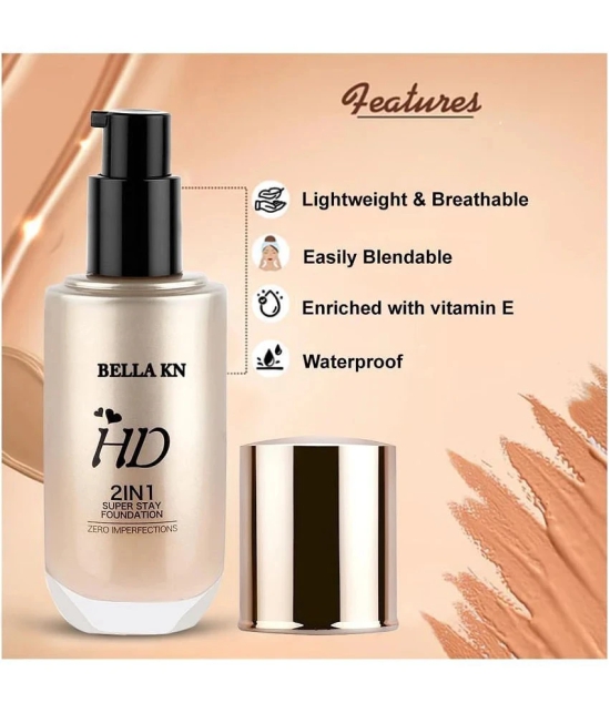 Adbeni HD 2in1 Super Stay Foundation 60ml | Suitable For All Skin Types | Shade-02