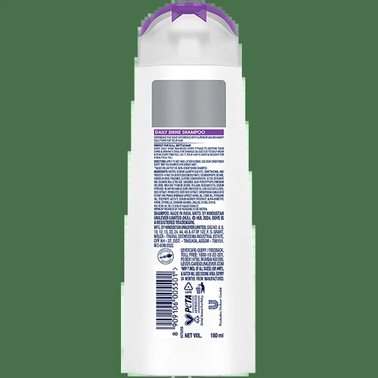 Dove Daily Shine Shampoo, 180 ml