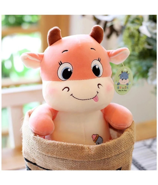 Zyamalox Polyfill Cuddly Soft Cow Plush Toy Pink - Height 55 cm - Pink