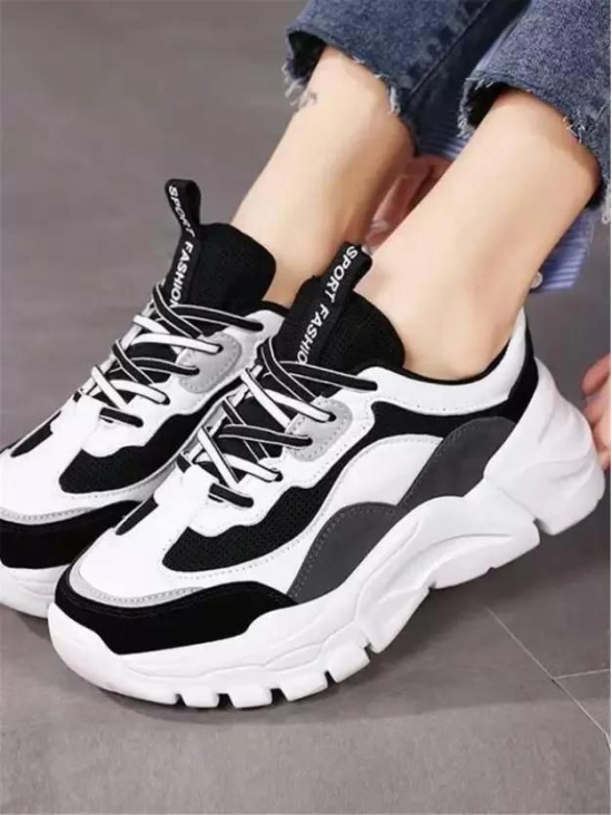 Sneakers For Women (Black - White)-40