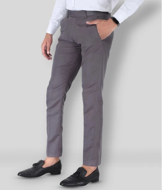 SREY - Grey Polycotton Slim - Fit Mens Chinos ( Pack of 2 ) - None