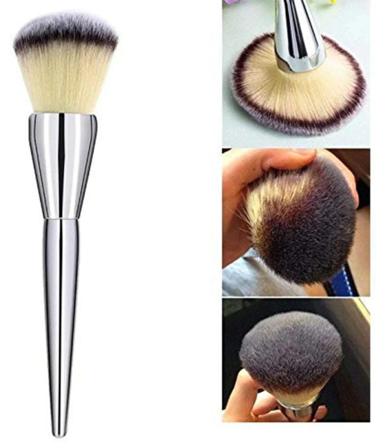 SkinPlus Silver Handle Synthetic Foundation Brush,Concealer Brush 1 Pcs 100 g