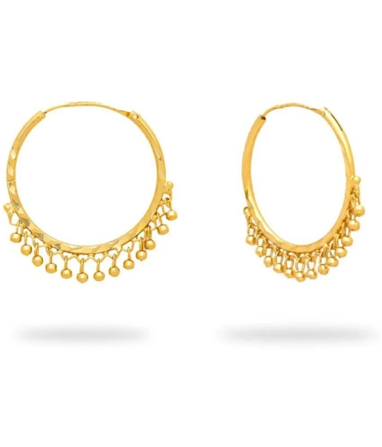 LUV FASHION Golden Bali Earrings ( Pack of 1 ) - Golden