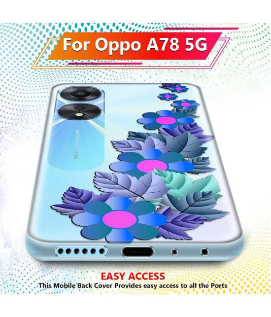 NBOX - Multicolor Silicon Printed Back Cover Compatible For OPPO A78 5G ( Pack of 1 )