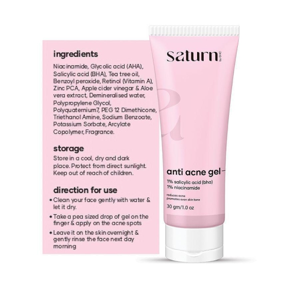 Saturn by GHC Skin Correct Gel for Acne Scar Removal with Niacinamide, Salicylic Acid (30 g)