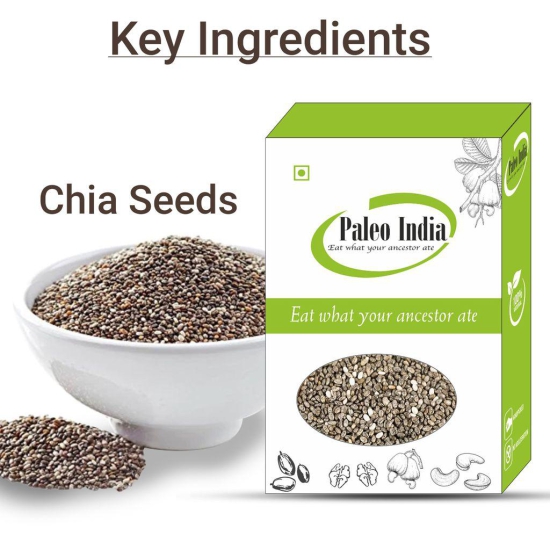 Paleo India 1kg Raw Black Chia Seeds| Rich in Fiber|Seeds for Weight Loss| Dried Seeds