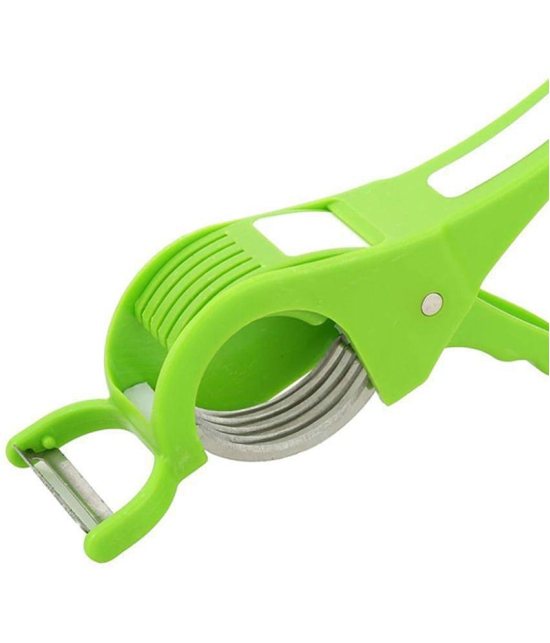 HOMETALES Stainless Steel Clever Cutter, Peeler, Vegetable Cutter (3U) - Multicolor