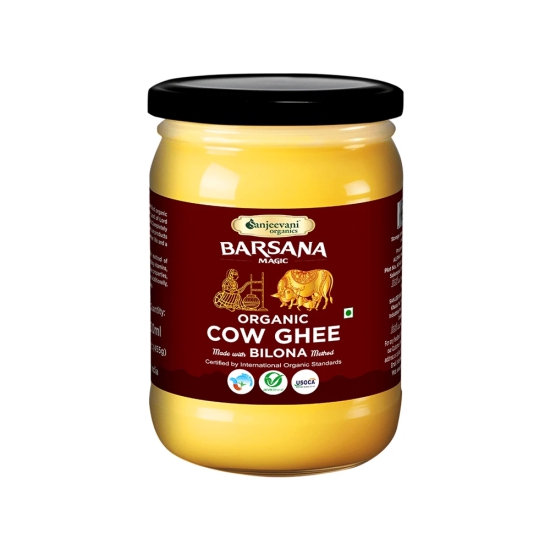 Sanjeevani Organic Jar Pack of 3-  A2 Badri cow ghee 500ml Himalayan A2 Badri Cow Ghee is a testament to quality and care. Organic Bilona Cow Ghee  500ml  Organic Wild Forest Honey 300g  Pure, Organic, Unprocessed & Unpasteurized.