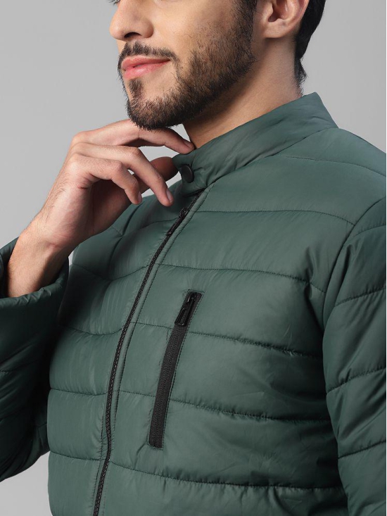 UrbanMark Men Regular Fit Men Quilted Jacket-Green - None