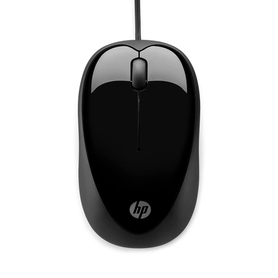 HP X1000 Wired USB Mouse with 3 Handy Buttons, Fast-Moving Scroll Wheel and Optical Sensor works on most Surfaces, 3 years warranty