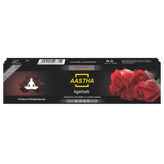 AASTHA AGARBATTI ROSE - 16 STICK