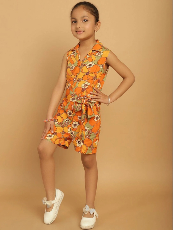 MINI & MING Girls Printed Sleeveless Playsuit