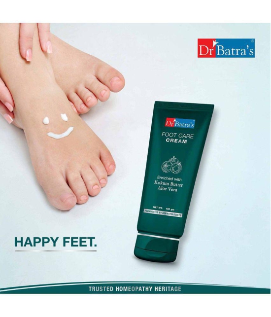Dr Batra's Foot Care Cream, Enriched With Kokum Butter, Olive Oil & Echinacea Purpurea, Formulated with naturals (100g)