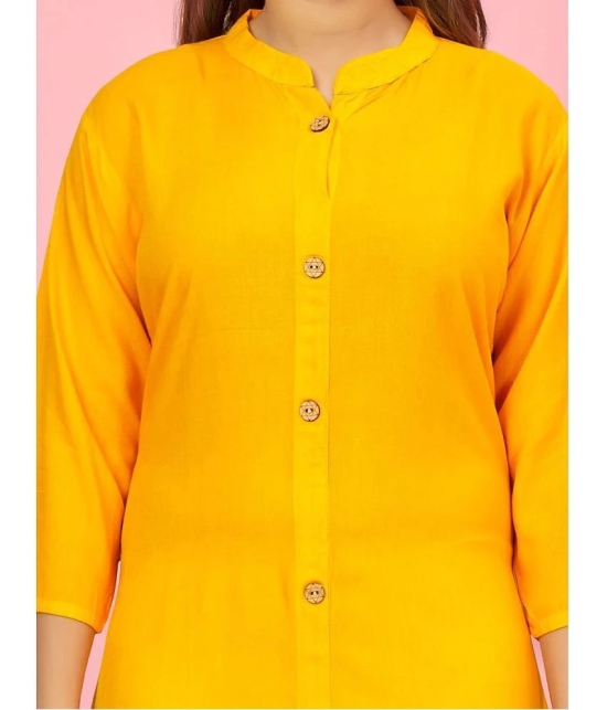 Aarika Yellow Rayon Girls Kurti ( Pack of 1 ) - None