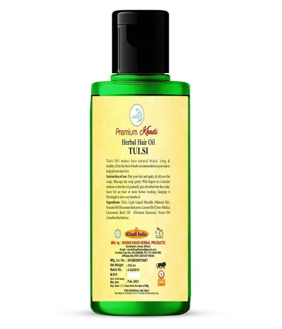 Premium Khadi Herbal Tulsi Hair Oil 210 ml