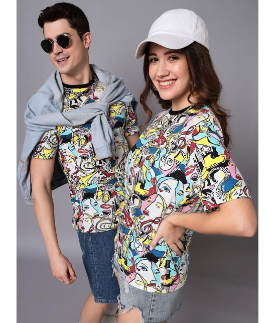 The Dry State - Multicolor Cotton Regular Fit Couple T-Shirt