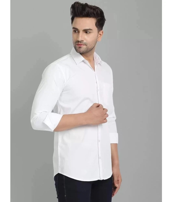 VERTUSY - White Cotton Regular Fit Mens Casual Shirt ( Pack of 1 ) - None