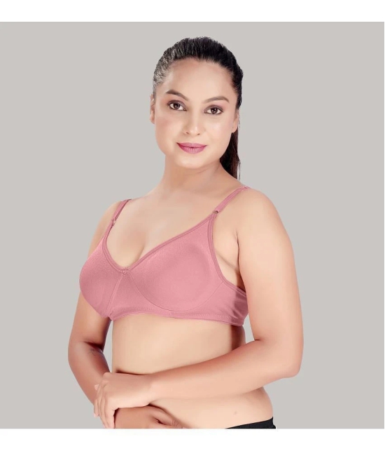 HAYA Pink Cotton Non Padded Womens Plunge Bra ( Pack of 1 ) - None