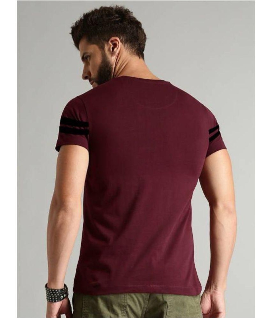 Forbro - Maroon Cotton Blend Regular Fit Men's T-Shirt ( Pack of 1 ) - None