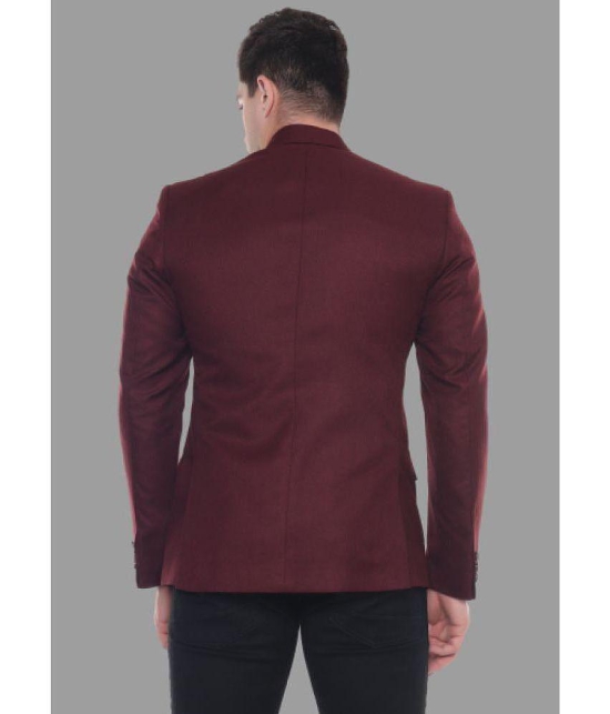 DKGF Fashion - Maroon Polyester Regular Fit Mens Blazer ( Pack of 1 ) - None