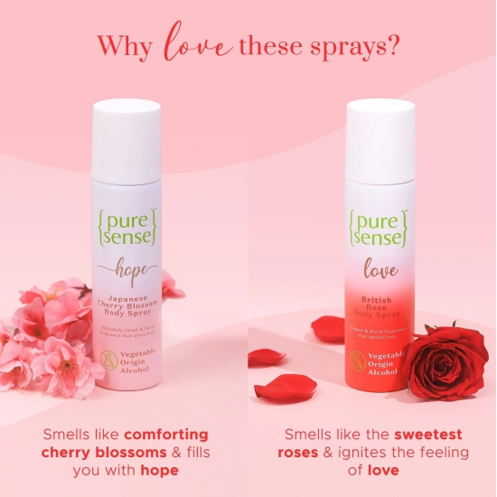 British Rose Body Spray  Japanese Cherry Blossom Body Spray   From the makers of Parachute Advansed  300ml-British Rose Body Spray & Japanese Cherry Blossom Body Spray |  From the makers of Parac