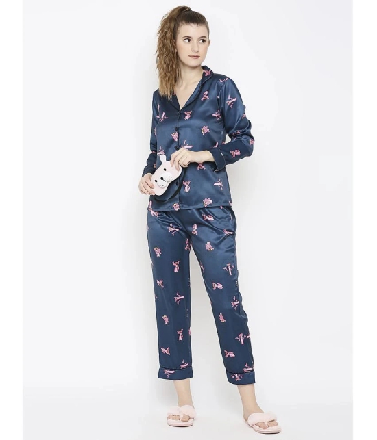 Smarty Pants - Blue Rayon Womens Nightwear Nightsuit Sets ( Pack of 1 ) - None