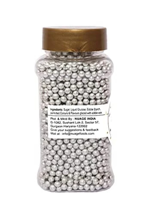 foodfrillz Silver Balls, 125 g Sprinkles for cake decoration