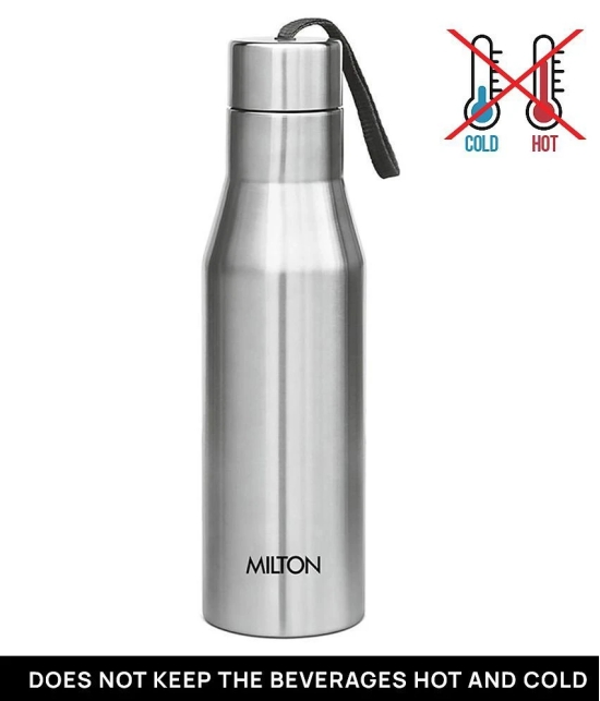 Milton Super 1000 Single Wall Stainless Steel Bottle, 1000 ml, 1 Piece, Silver | 100% Leak Proof | Office Bottle | Gym Bottle | Home | Kitchen | Hiking | Treking Bottle | Travel Bottle - Sil