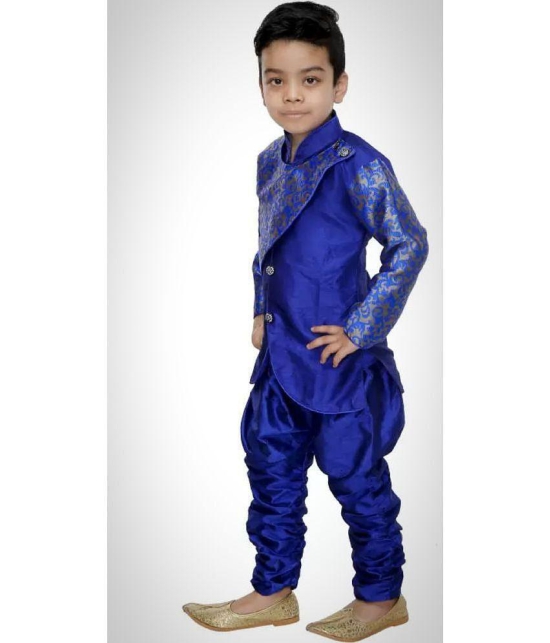 Rydho - Blue Polyester Boys Kurta With Churidar ( Pack of 1 ) - None