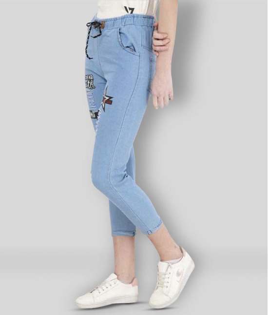 Qitty - Blue Denim Slim Fit Women's Casual Pants  ( Pack of 1 ) - 30