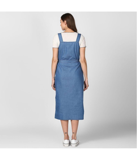 StyleStone Denim Blue Fit And Flare Dress - Single - None