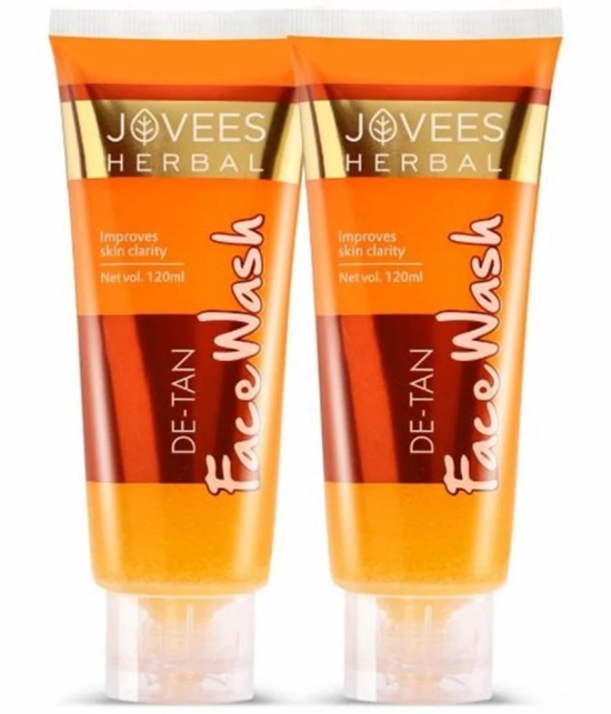 Jovees Herbal De-Tan Face Wash For Brightens For All Skin Type ( Pack of 2 )