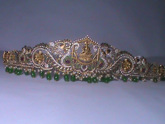 Exquisite Indian Gold and Pearl Waist Belt