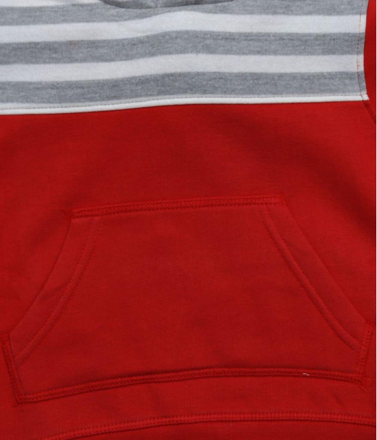 BOYS  RED HOODED SWEAT SHIRT