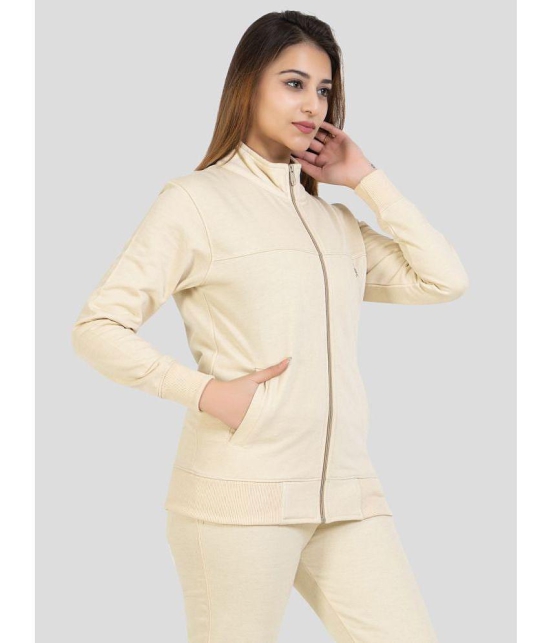 YHA Fleece Womens Zippered Sweatshirt ( Beige ) - None