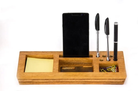 Mango Wood Table Organizer