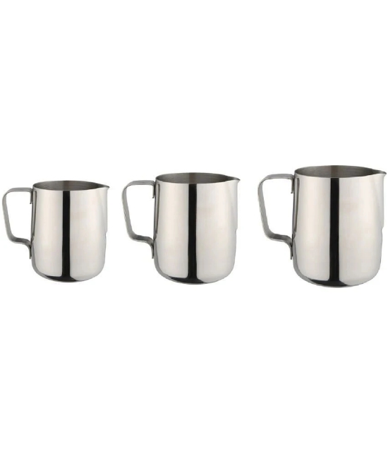 Dynore 3 Milk Jug Stainless Steel Pitchers 1200 mL - Silver