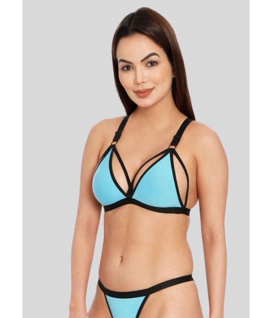 ILRASO Pack of 1 Modal Non Padded Womens Bralette Bra ( Blue ) - None