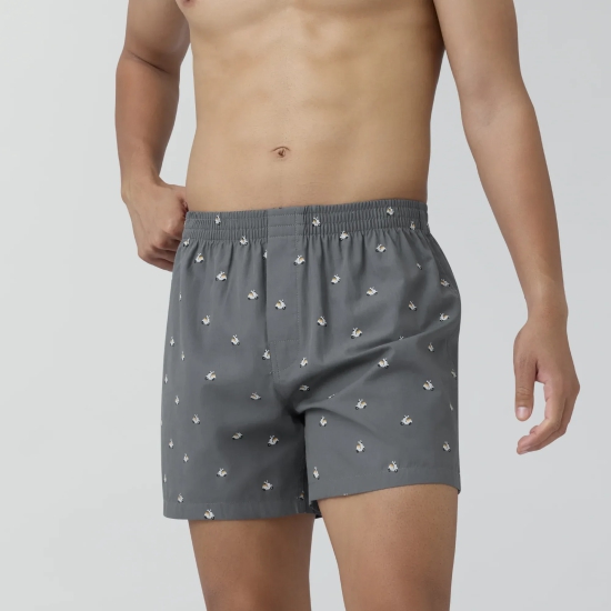 Splash Cotton Boxers - Vespa Grey L