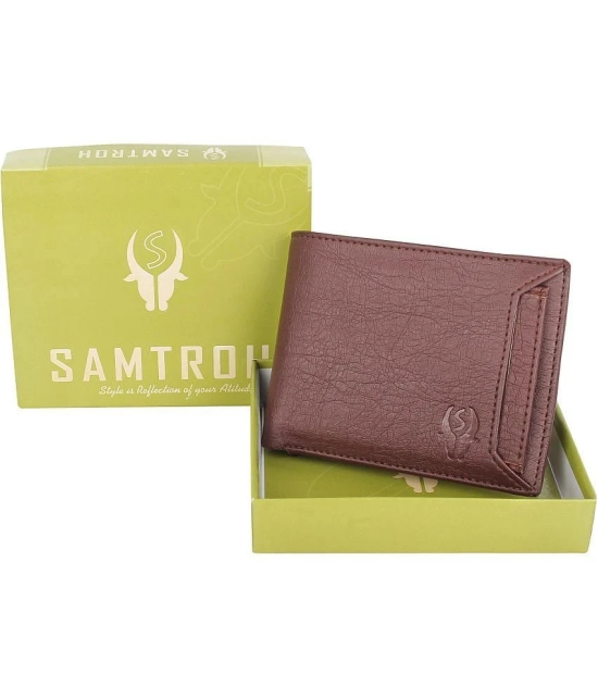 samtroh - PU brown Mens Regular Wallet ( Pack of 1 ) - Brown