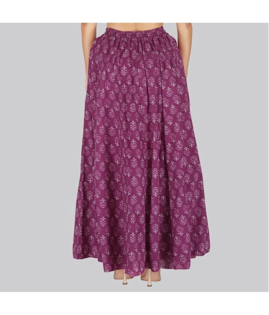 Sttoffa Purple Cotton Womens Flared Skirt ( Pack of 1 ) - None