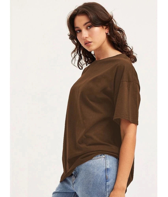 clafoutis Brown Cotton Womens T-Shirt ( Pack of 1 ) - None