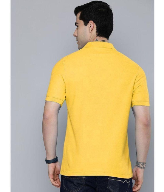 ADORATE - Mustard Cotton Blend Regular Fit Mens Polo T Shirt ( Pack of 1 ) - None