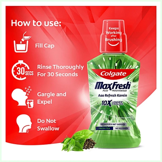 Colgate Plax Fresh Tea Mouth Wash, 250 Ml