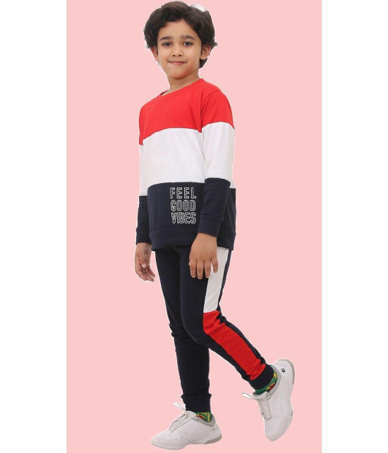 Rydho - Red Cotton Boys T-Shirt & Trackpants ( Pack of 1 ) - None