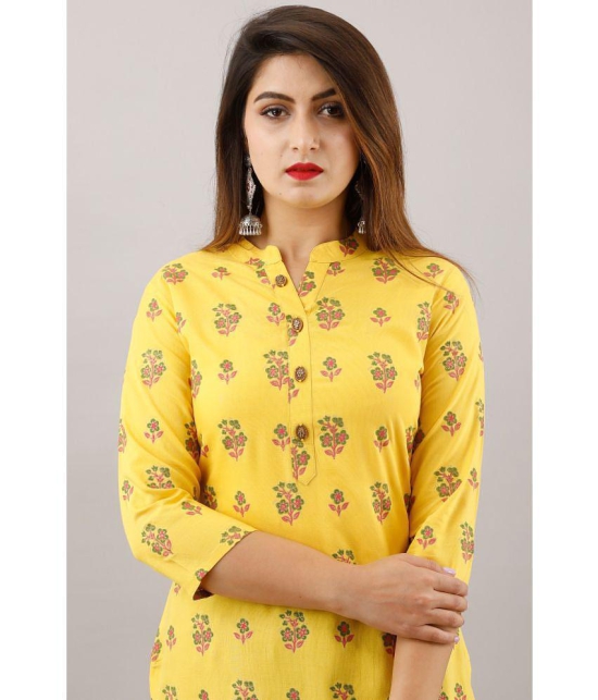 MAUKA - Yellow Straight Rayon Women's Stitched Salwar Suit ( Pack of 1 ) - None